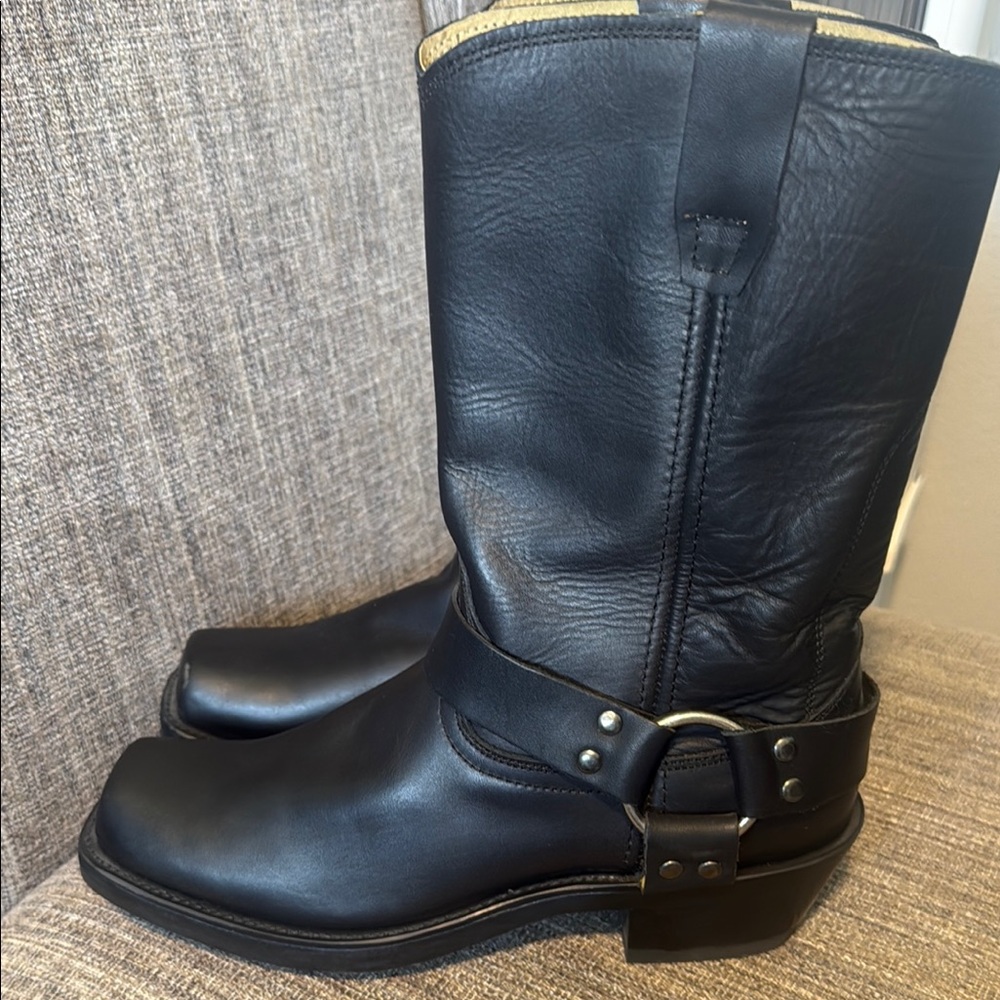 Durango Black Cowboy Western Boots Full-Grain Leather